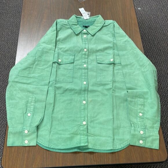 J. Crew Garment-dyed chambray shirt* - Picture 2 of 6